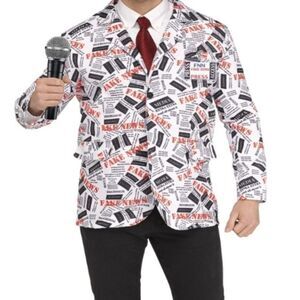 NWT! Fake NewsĀ Jacketā Halloween Costume sizeāXL